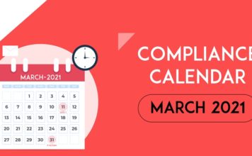 Tax Compliance and Statutory due dates for the month of March, 2021