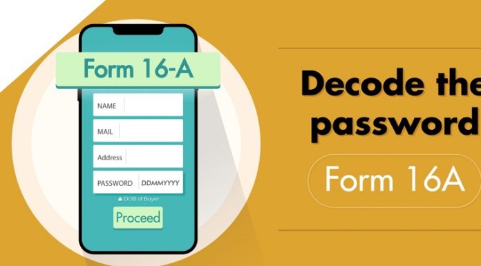 How to get the password for TDS Form 16A?