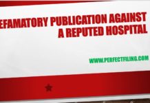 Defamatory Publication against a Reputed Hospital