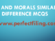 Law and Morals Similarities and Difference MCQs