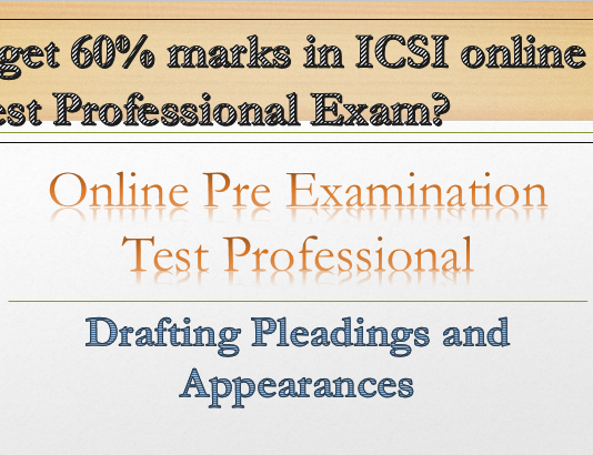 Online Pre Examination Test Professional