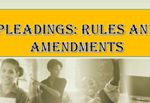 Pleading: rules and Amendments