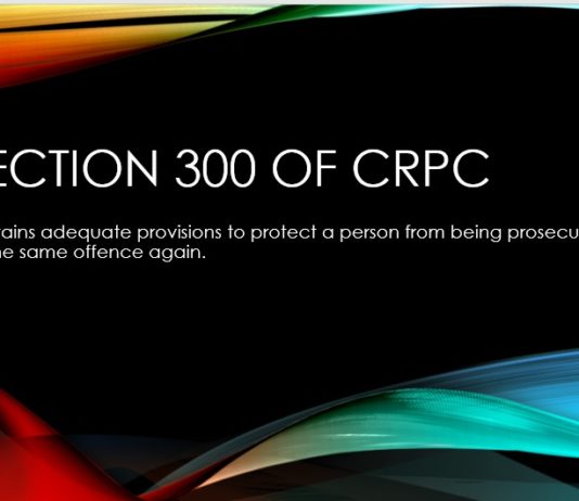 The Code Of Criminal Procedure, 1973 in which Section 300 Contains adequate provisions to protect a person from being prosecuted for the same offence again.