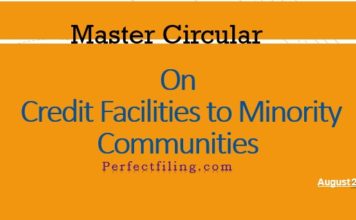 Minority Communities Bank Loan Master Circular Credit Facilities
