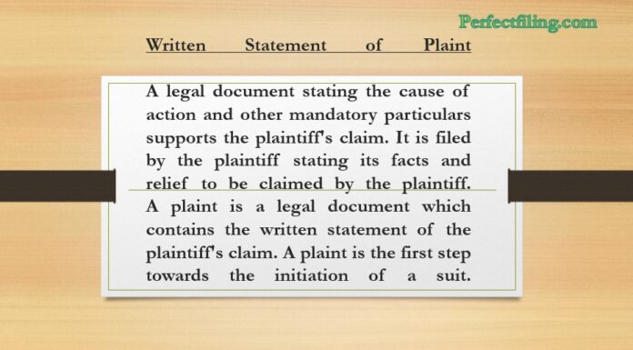 Written statement of plaint