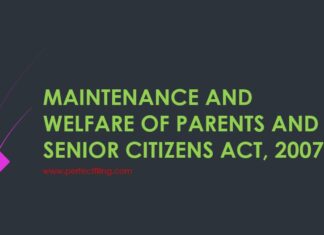 MAINTENANCE AND WELFARE OF PARENTS AND SENIOR CITIZENS ACT, 2007